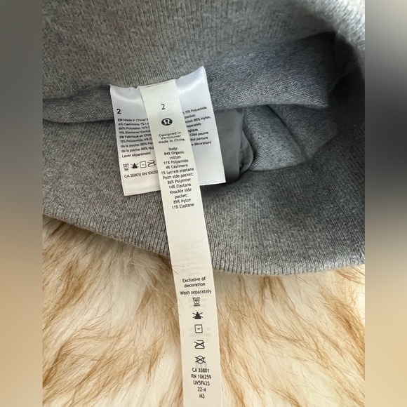 Lululemon Cotton Cashmere Knit Mid-Rise Jogger Heathered Grey Size 2 NWOT - Picture 5 of 8